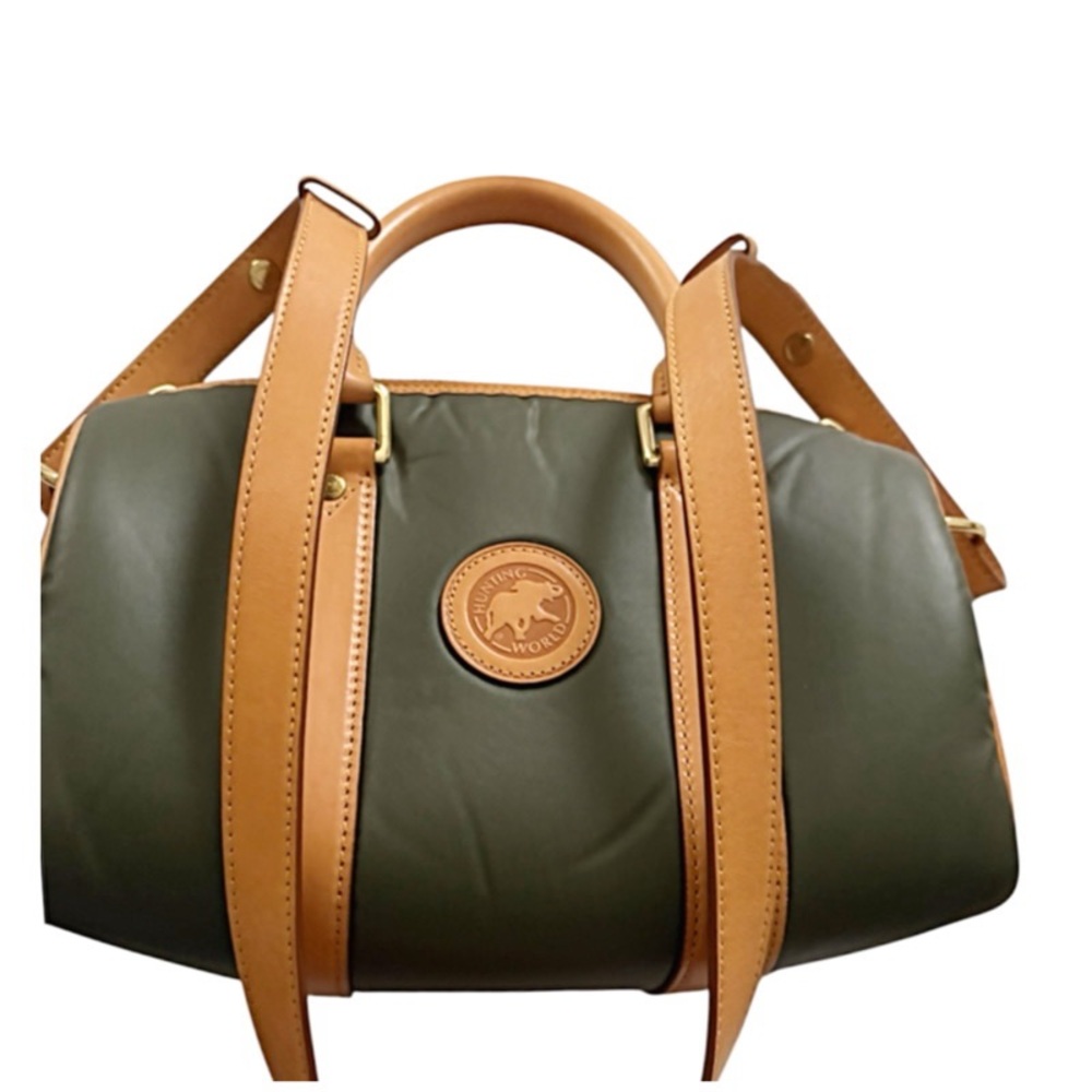 Hunting World Hunter Green Satchel Bagette RARE Bag